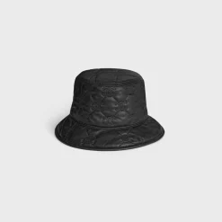 Hot triomphe quilted bucket hat in soft lambskin Women Bucket Hats And Caps
