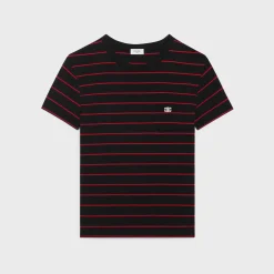 Discount triomphe regular t-shirt in striped jersey T-Shirts And Sweatshirts