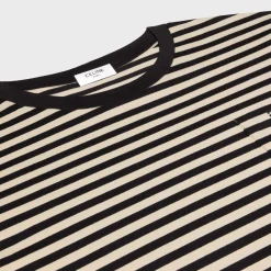 Online triomphe regular t-shirt in striped jersey T-Shirts And Sweatshirts