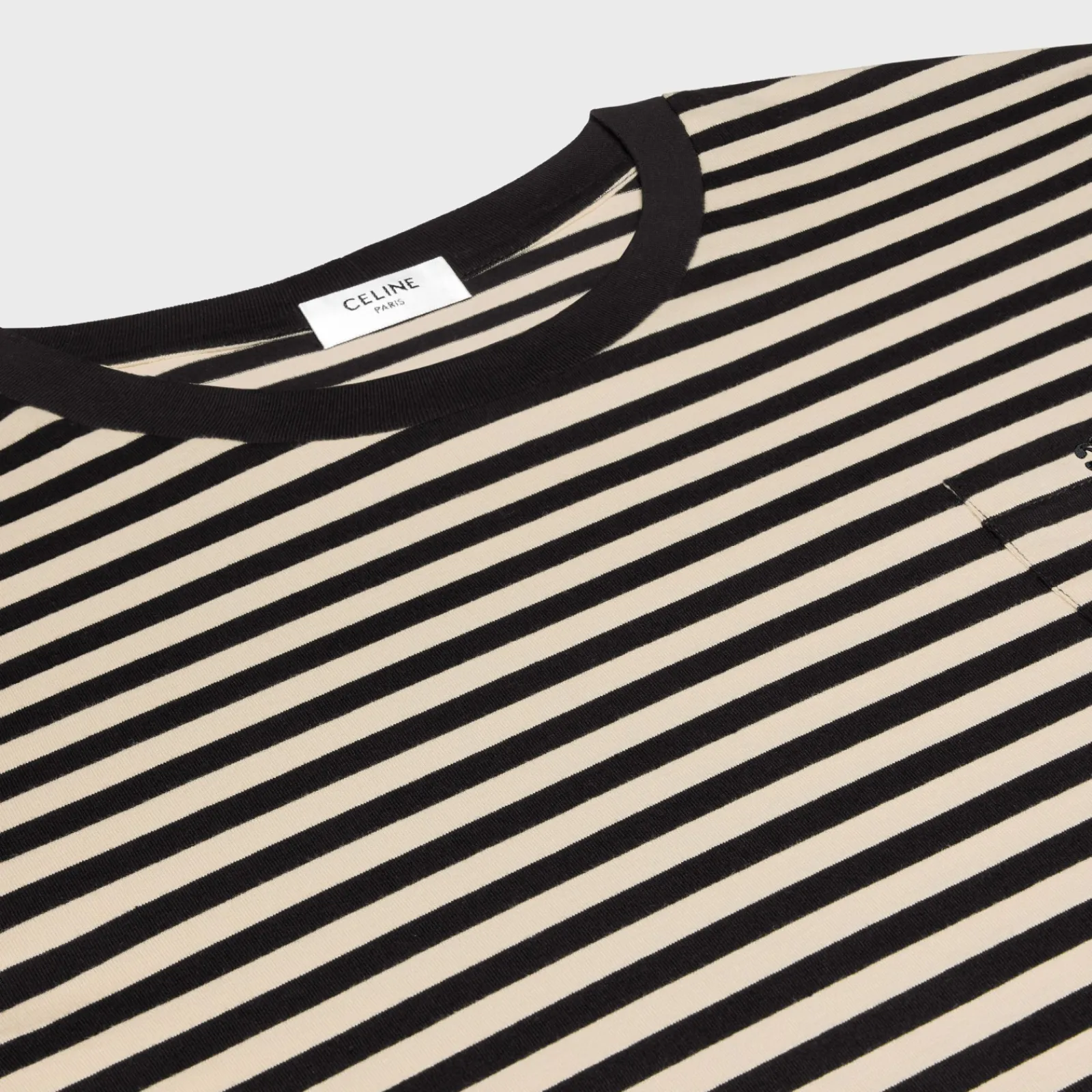 Online triomphe regular t-shirt in striped jersey T-Shirts And Sweatshirts