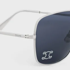 Outlet Triomphe Rhinestone 01 Sunglasses in Metal with Crystals Women Metal Frame | Categories·Square