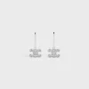 Outlet Triomphe Rhinestone Earrings in Brass with Rhodium Finish and Crystals Women Triomphe | Categories·Earrings