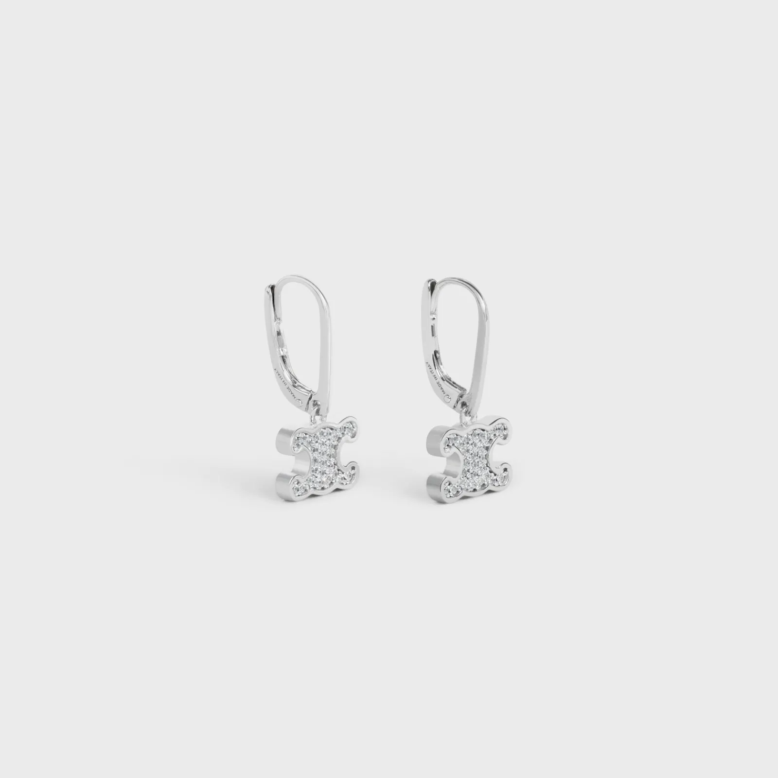 Outlet Triomphe Rhinestone Earrings in Brass with Rhodium Finish and Crystals Women Triomphe | Categories·Earrings