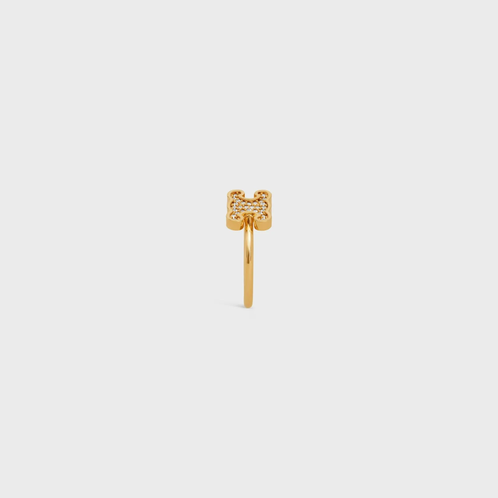 New Triomphe Rhinestone Small Ring in Brass with Finish and Crystals Women Triomphe | Categories·Rings