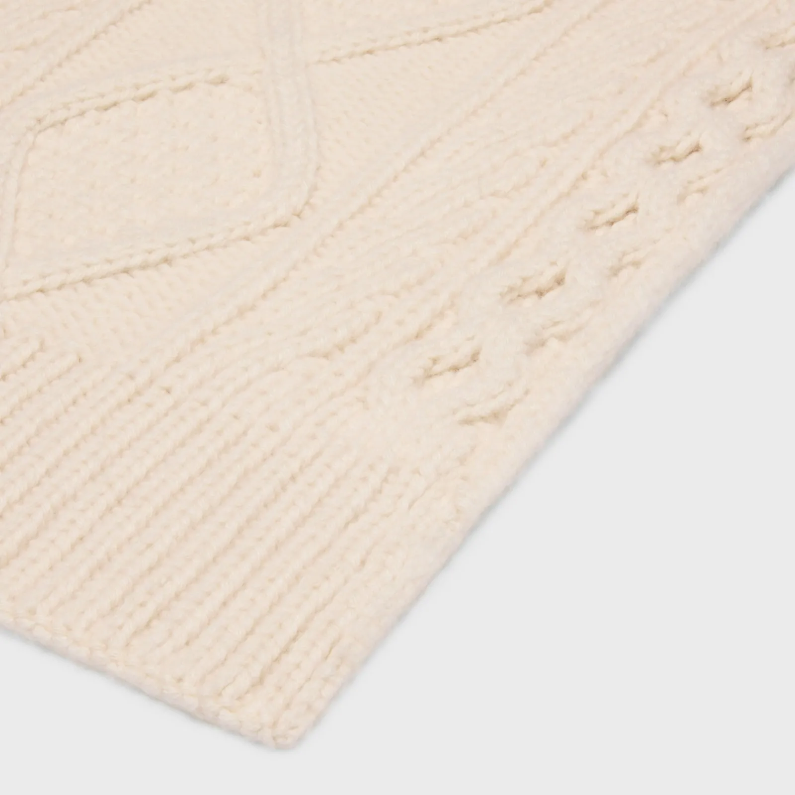 Clearance triomphe scarf in aran cashmere and wool Women Beanies And Scarves