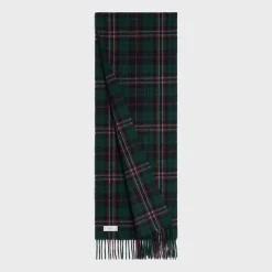 Discount triomphe scarf in check cashmere Hats And Soft Accessories