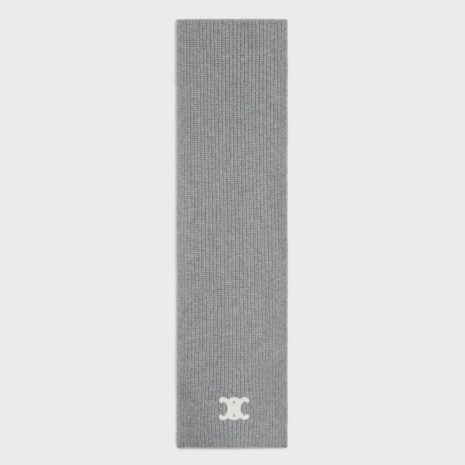 Hot TRIOMPHE SCARF IN RIBBED CASHMERE WOOL Women Beanies And Scarves