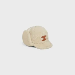 Outlet triomphe shapka in shearling Women Hats And Gloves