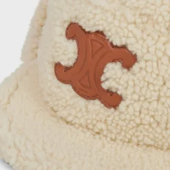 Outlet triomphe shapka in shearling Women Hats And Gloves