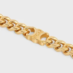 New Triomphe Small Gourmette Bracelet in Brass with Finish Women Triomphe | Categories·Bracelets