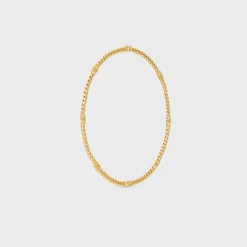 Outlet Triomphe Small Gourmette Necklace in Brass with Finish Women Triomphe | Categories·Necklaces