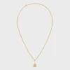 Clearance Triomphe Solitaire Necklace in Brass with Finish Women Triomphe | Categories·Necklaces