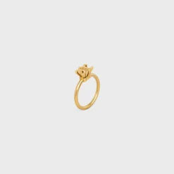 New Triomphe Solitaire Ring in Brass with Finish Women Triomphe | Categories·Rings