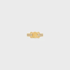 Best Triomphe Sparkle Earcuff in Strass and Brass with Finish Women Triomphe | Categories·Earrings