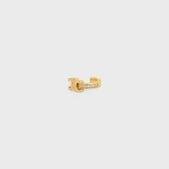 Best Triomphe Sparkle Earcuff in Strass and Brass with Finish Women Triomphe | Categories·Earrings