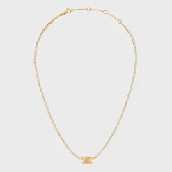 Sale Triomphe Sparkle Necklace in Brass with Finish and Strass Women Triomphe | Categories·Necklaces