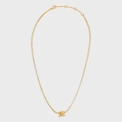 Sale Triomphe Sparkle Necklace in Brass with Finish and Strass Women Triomphe | Categories·Necklaces