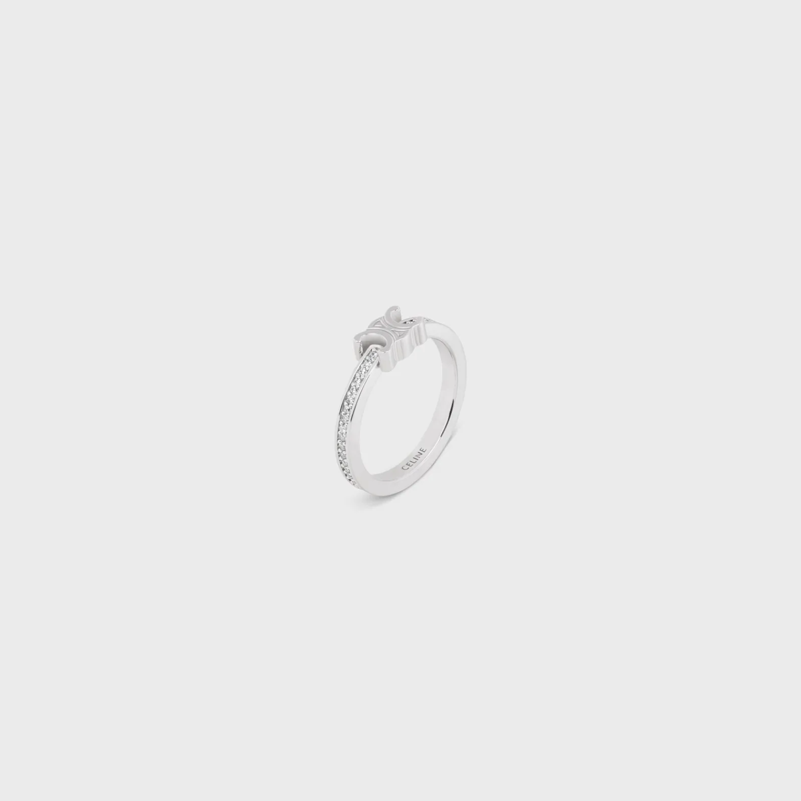 Best Triomphe Sparkle Ring in Strass and Brass with Rhodium Finish Women Triomphe | Categories·Rings