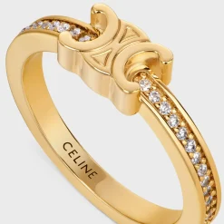 Fashion Triomphe Sparkle Ring in Strass and Brass with Finish Women Triomphe | Categories·Rings