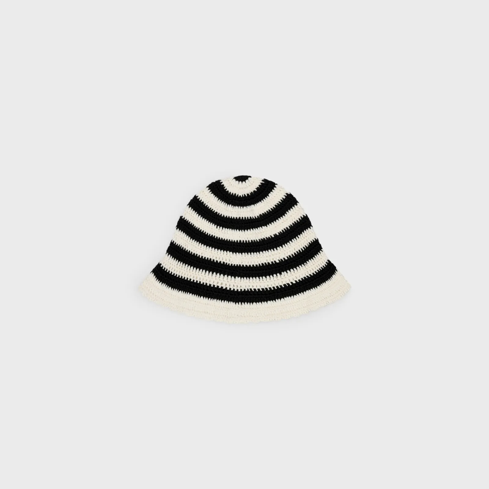 Clearance triomphe striped cloche beanie in crocheted cotton Women Beanies And Scarves