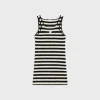 Outlet triomphe striped mini dress in crocheted cotton Women Knitwear | Dresses And Skirts