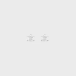 Fashion Triomphe Studs in Brass Women Triomphe | Categories·Earrings
