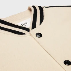 New triomphe teddy jacket in textured wool Women Jackets