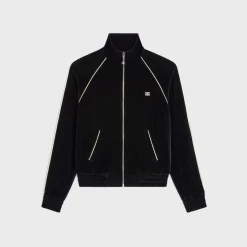 Outlet triomphe tracksuit jacket in velvet jersey T-Shirts And Sweatshirts | Coats & Blousons
