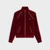 Online triomphe tracksuit jacket in velvet jersey T-Shirts And Sweatshirts | Coats & Blousons