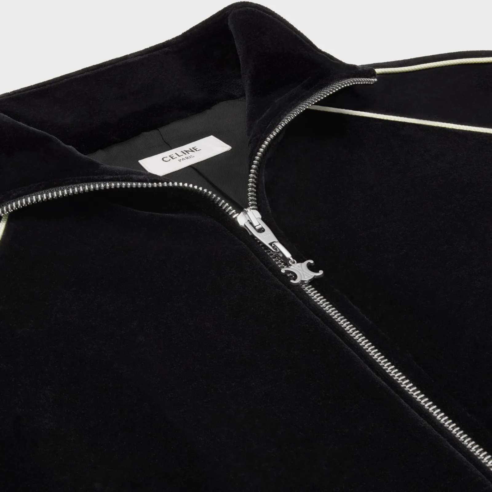 Outlet triomphe tracksuit jacket in velvet jersey T-Shirts And Sweatshirts | Coats & Blousons
