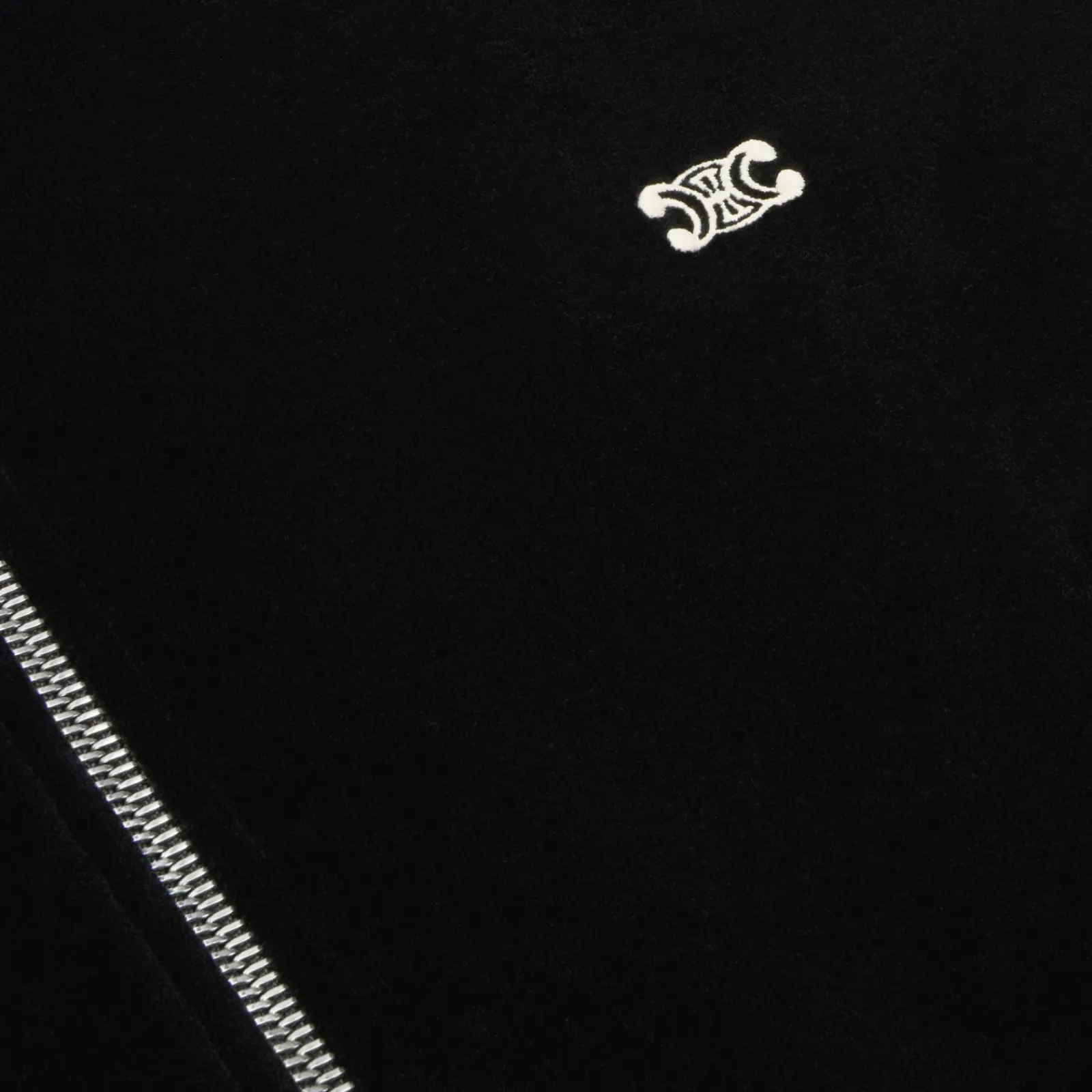Outlet triomphe tracksuit jacket in velvet jersey T-Shirts And Sweatshirts | Coats & Blousons