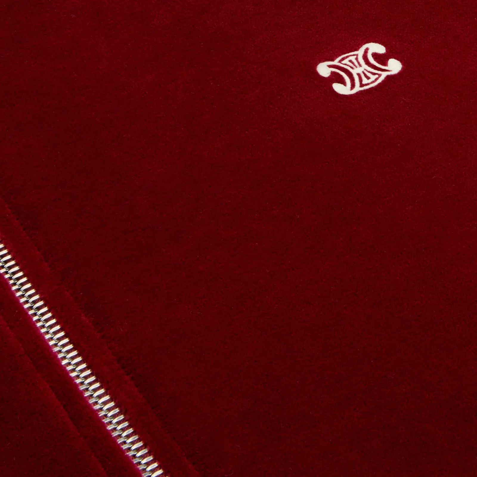 Online triomphe tracksuit jacket in velvet jersey T-Shirts And Sweatshirts | Coats & Blousons