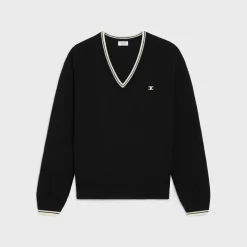 New triomphe V-neck sweater in wool Knitwear