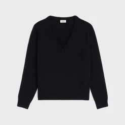 Sale TRIOMPHE V-NECK SWEATER IN HERITAGE CASHMERE Women Knitwear