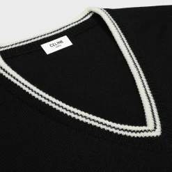 New triomphe V-neck sweater in wool Knitwear