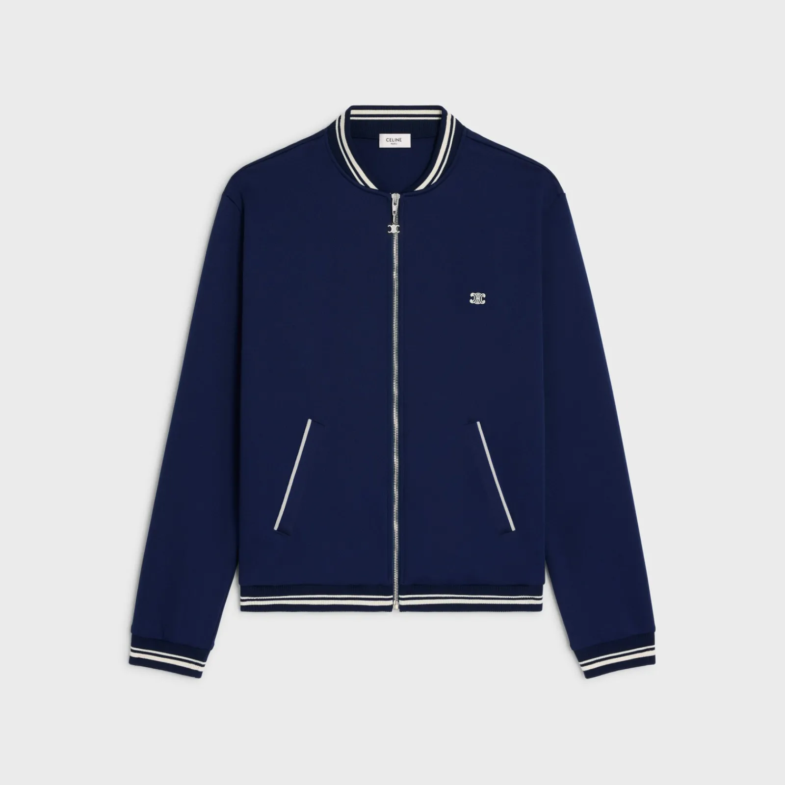 Clearance triomphe zipped teddy jacket in double-face jersey T-Shirts And Sweatshirts | Coats & Blousons