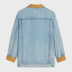 Best trucker jacket in blue eclipse wash denim Women Jackets | Denim