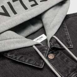 Sale trucker jacket in charcoal wash denim Coats & Blousons | Denim