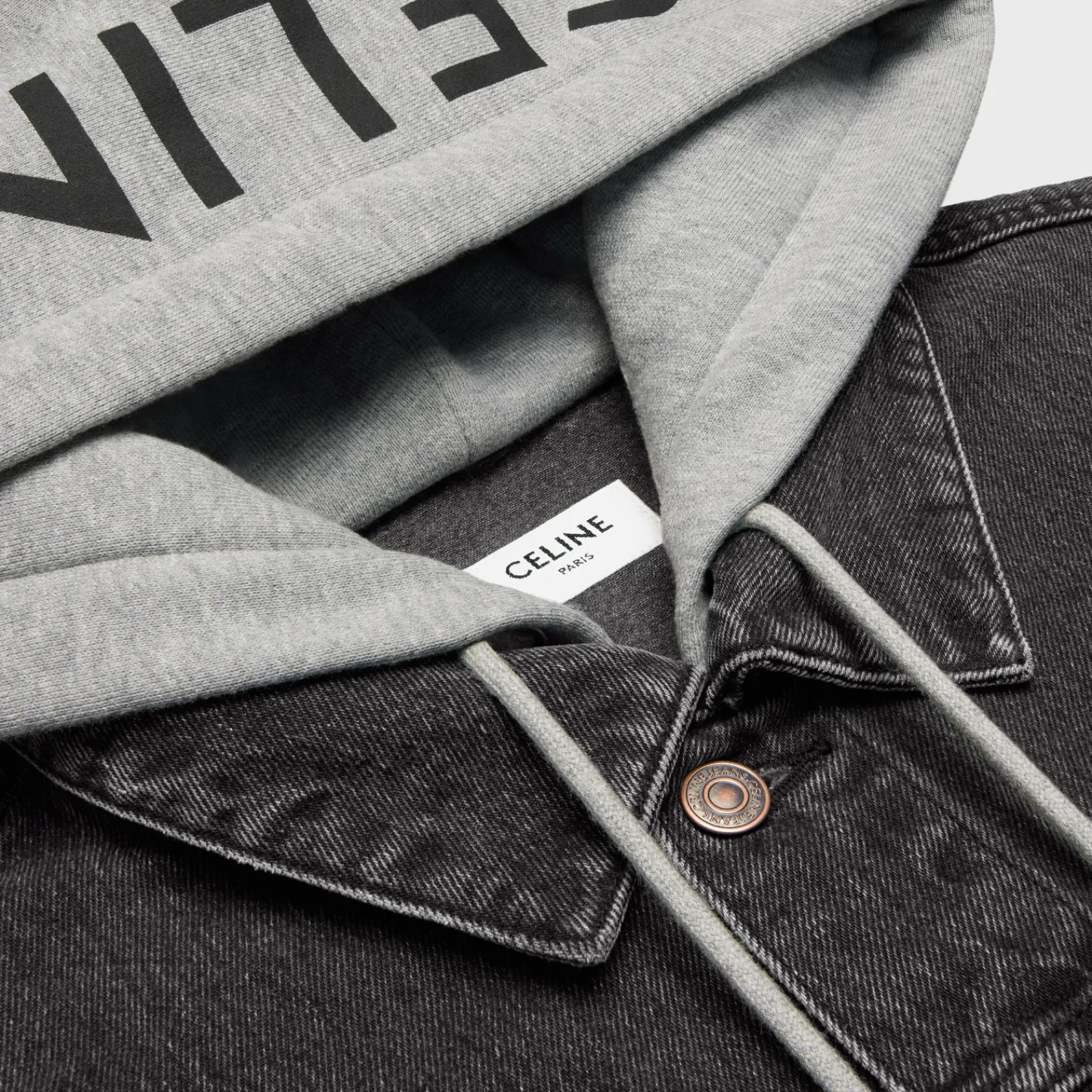 Sale trucker jacket in charcoal wash denim Coats & Blousons | Denim