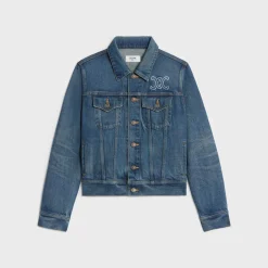 Sale Trucker jacket in dark union wash denim Women Jackets | Denim
