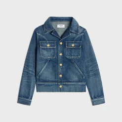New trucker jacket in dark union wash denim Women Jackets | Denim
