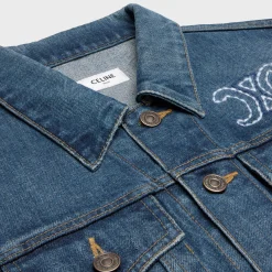 Sale Trucker jacket in dark union wash denim Women Jackets | Denim