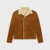 Best trucker jacket in split calfskin Coats & Blousons | Leather
