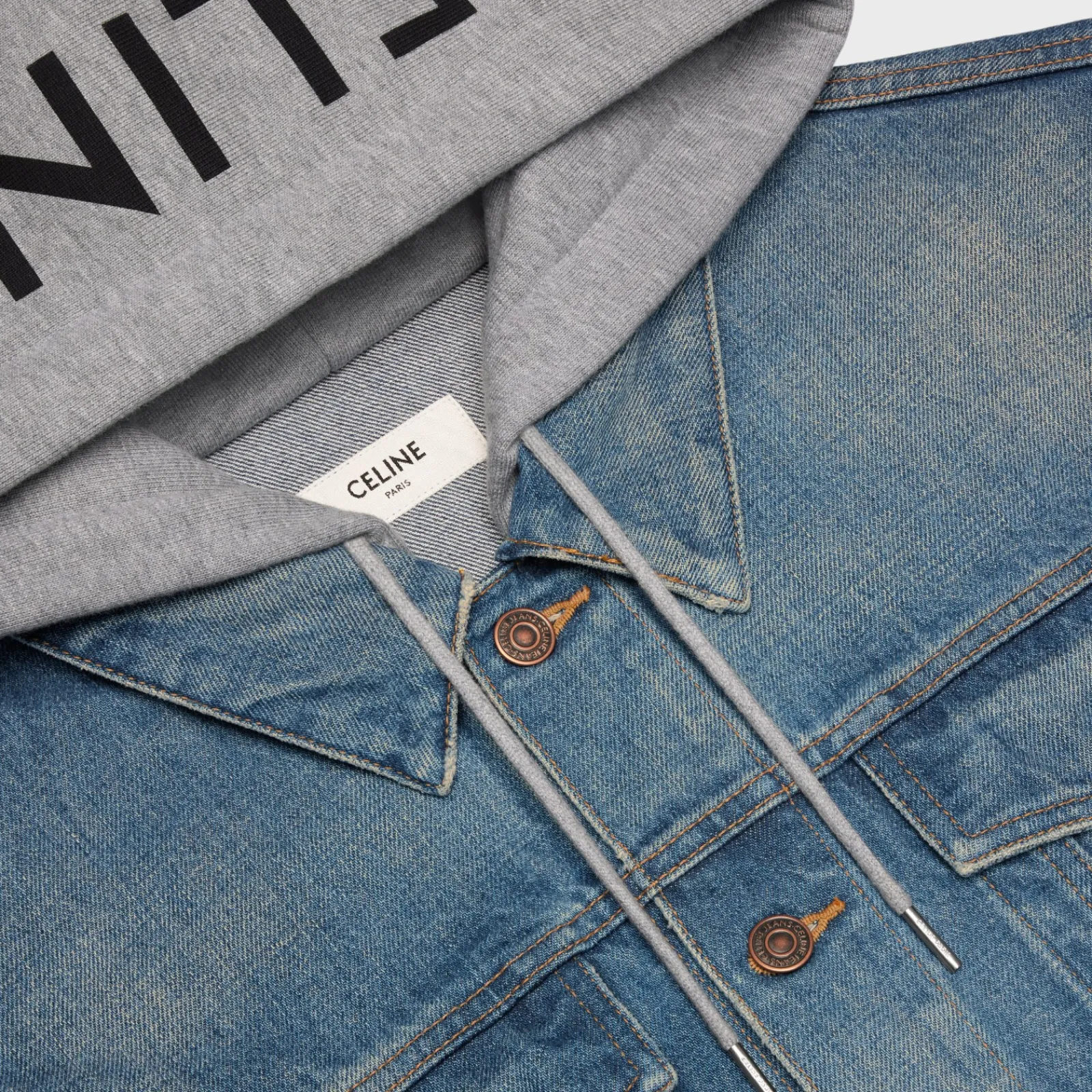 Outlet trucker jacket in union wash denim Coats & Blousons | Denim