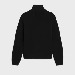 Online trucker sweater in ribbed wool Knitwear