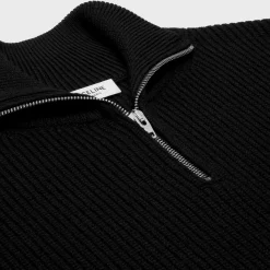 Online trucker sweater in ribbed wool Knitwear