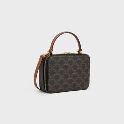 Hot VANITY BOX in TRIOMPHE CANVAS AND CALFSKIN Women Triomphe Canvas