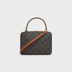 Hot VANITY BOX in TRIOMPHE CANVAS AND CALFSKIN Women Triomphe Canvas