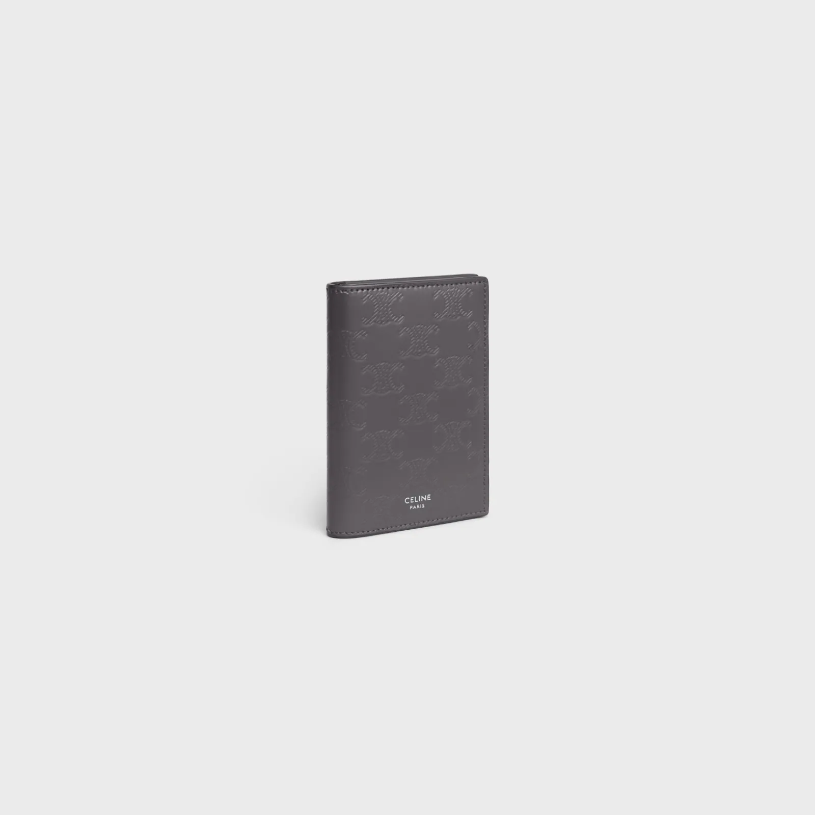 Clearance VERTICAL CARD HOLDER in Calfskin with triomphe embossed Categories·Oin And Card Holders