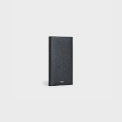New Vertical Wallet with Coin Compartment in grained calfskin Essentials | Categories·Allets